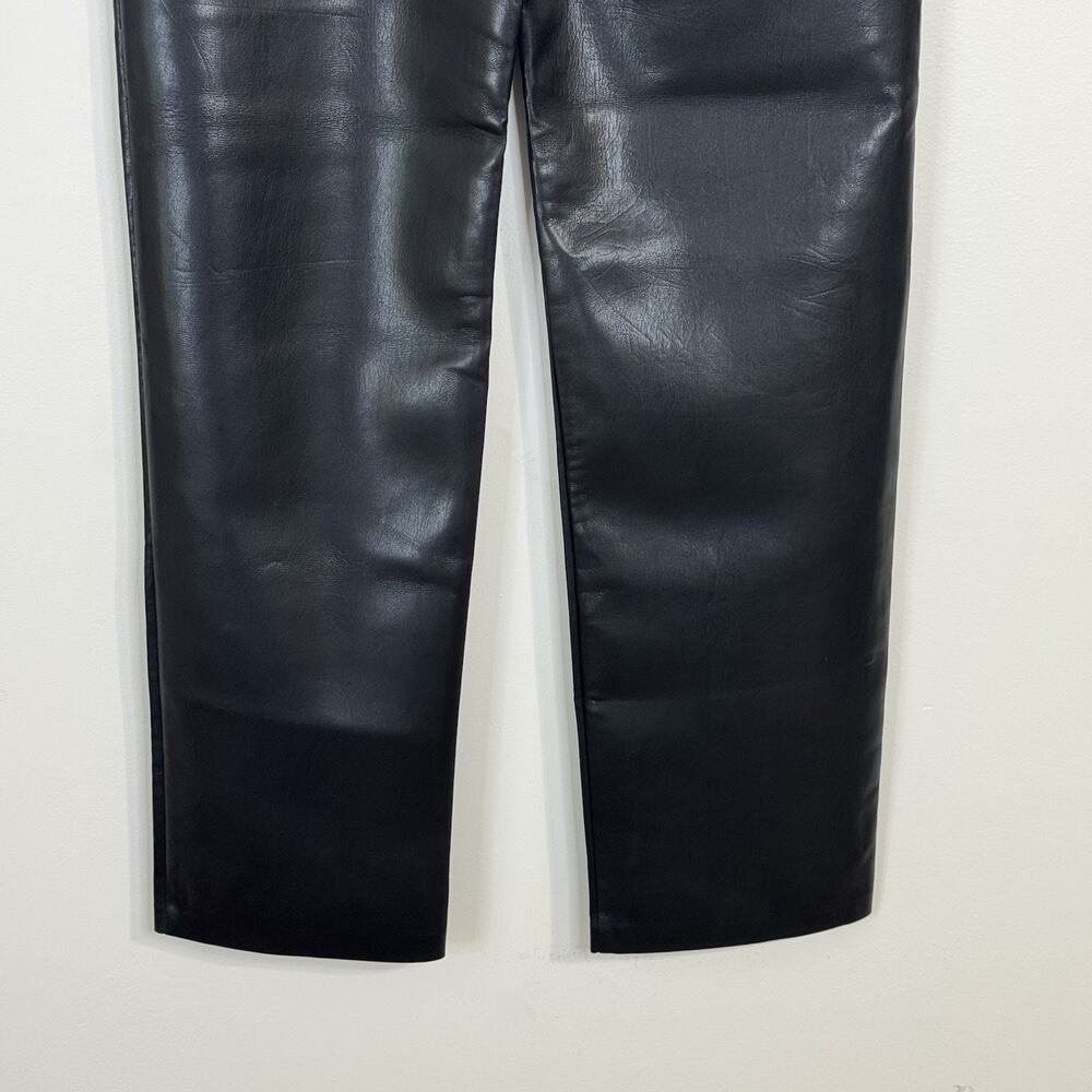 NWT Aritizia Wilfred The Melina Faux Leather Straight Pants Size 4 Black - Picture 9 of 14